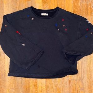 Madewell Black Star Crop Crewneck